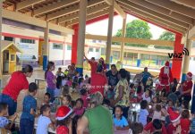 Centro de Educação Infantil de Cruzeiro da Fortaleza encerra as aulas com confraternização, brincadeiras e Papai Noel.