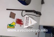 SERRA DO SALITRE: PM PRENDE FORAGIDO DA JUSTIÇA / POSSE IRREGULAR DE ARMA DE FOGO DE USO PERMITIDO.