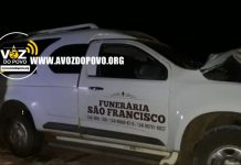 Veículo funerário fica danificado, após atropelar vaca na Br-146, próximo a Brejo Bonito.