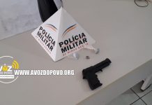 SERRA DO SALITRE/CATIARA – Durante Operação Batida Policial POLÍCIA MILITAR prende SUSPEITO por uso consumo de drogas e apreende réplica de ARMA DE FOGO.