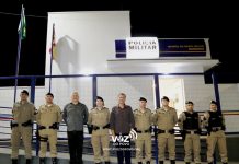 Homenagem ao Subtenente José Osvaldo de Azevedo na reinauguração do novo Quartel da PM, em Guimarânia.