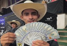 Competidor em touros “Winy Paulo”, atual campeão do Rodeio da Festa do Queijo 2025 em Cruzeiro da Fortaleza, conquista título internacional nos Estados Unidos.